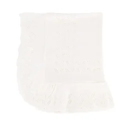 Knit Baby Blanket in Ivory