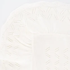 Knit Baby Blanket in Ivory