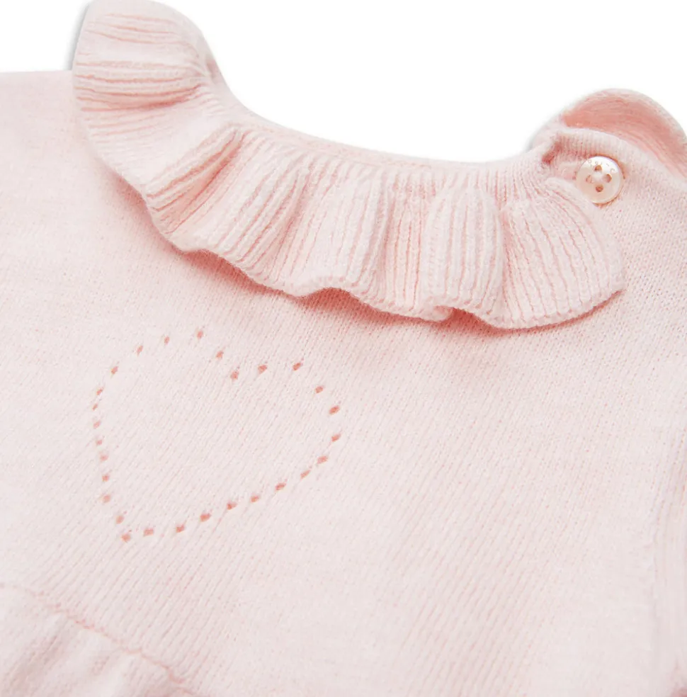 Knitted Heart Dress in Pink