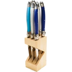 Knives in Block in Marina Mix, Set of 6
