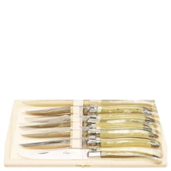 Knives Set in Light Horn, Set of 6