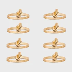 Knot Napkin Rings, Set of Eight