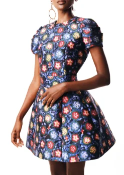 Koi Pond Jacquard Mini Skirt