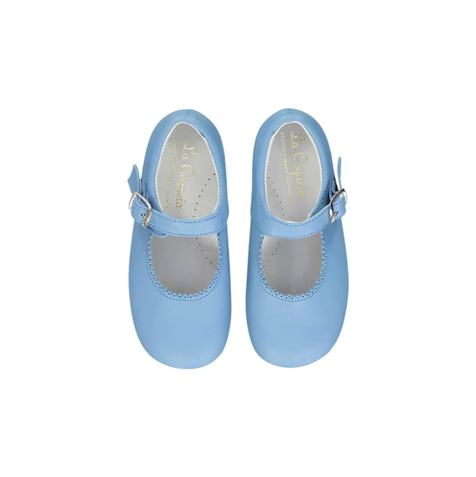 La Coqueta Mary Janes in Dusty Blue