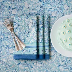 La Mer Napkins in Aqua, Set of 6