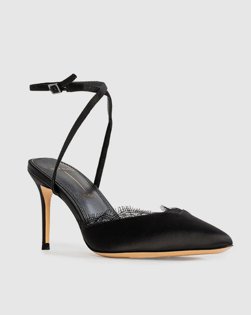 Lace 80 in Black Satin