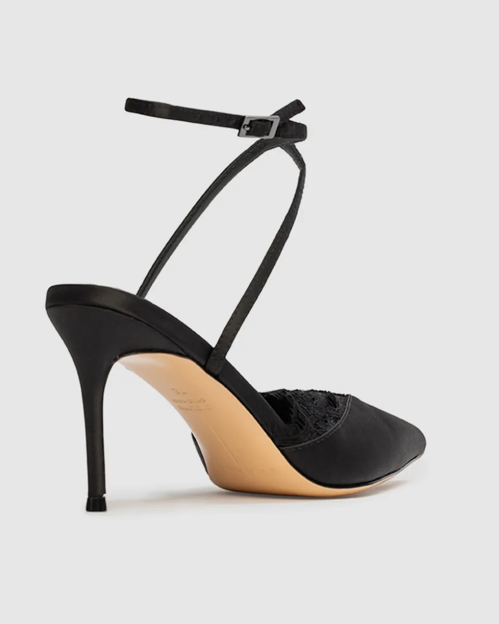 Lace 80 in Black Satin