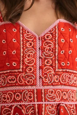 Lacey Dress in Aces Wild Red