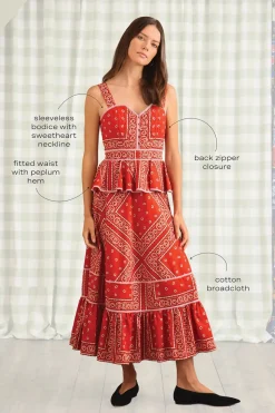 Lacey Dress in Aces Wild Red