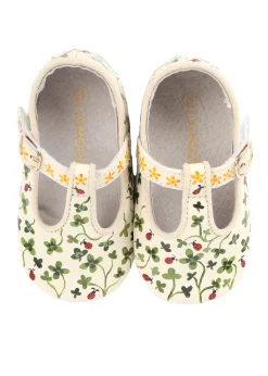Ladybug & Clover Hand-Painted Baby Shoes