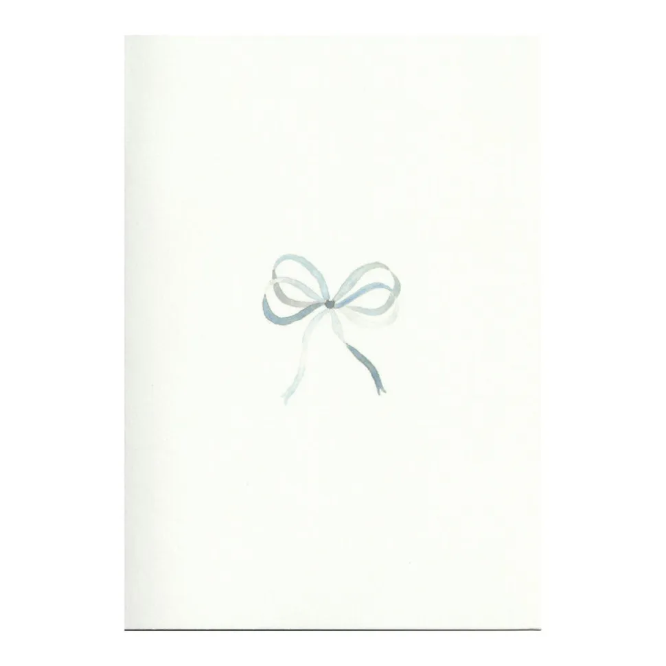 Lake Blue Bow Ribbon Cards, Set of 5