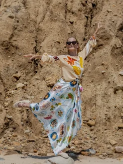 Lampi Wrap Skirt in Lunch