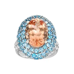 Lanna Paraiba and Morganite Ring