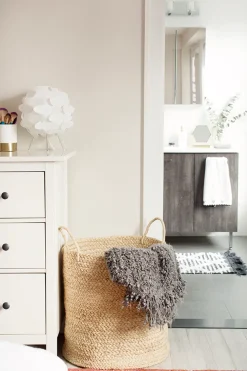 Large Braided Raffia Basket