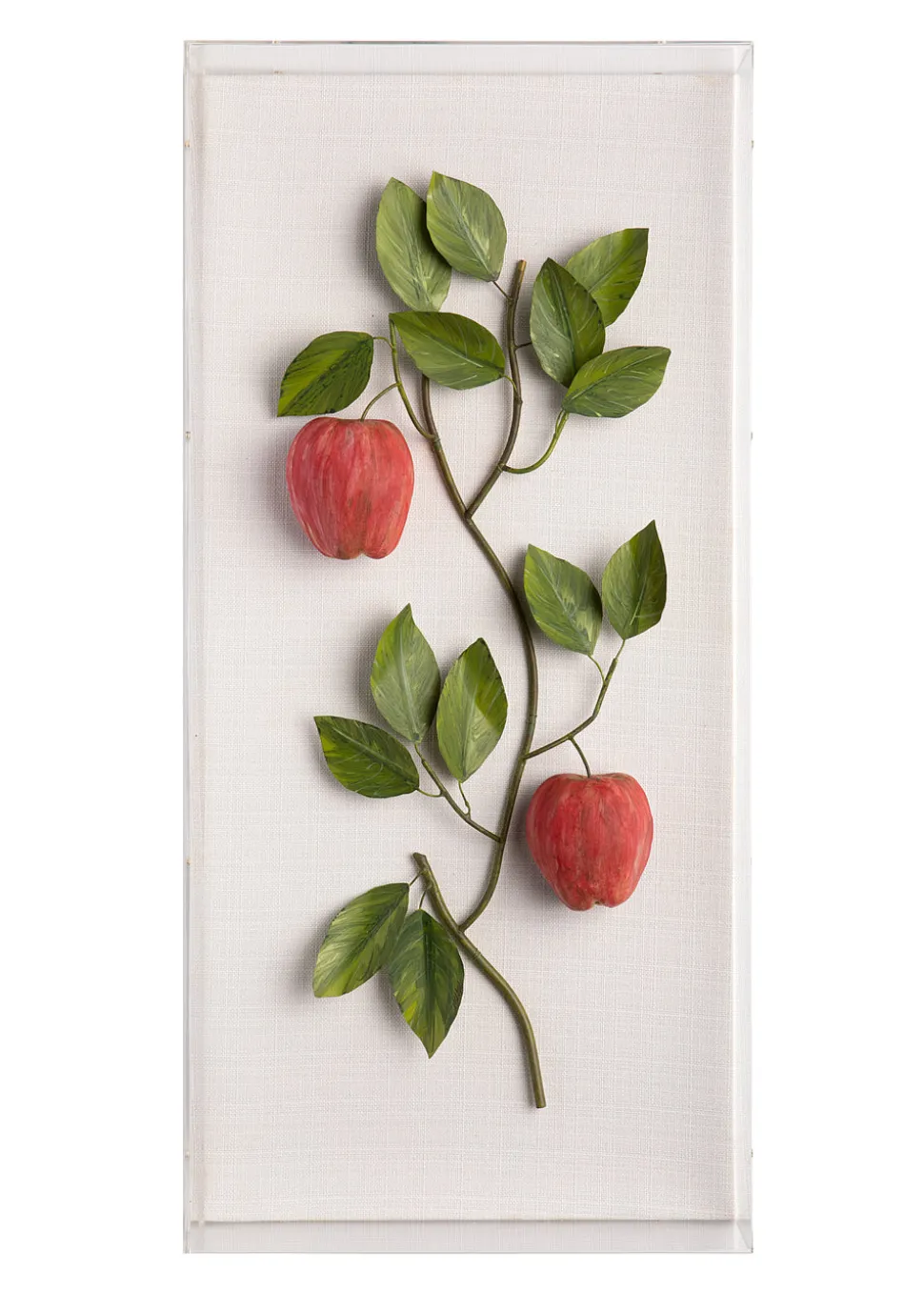 Large Fruit Study Apples On Snow Linen