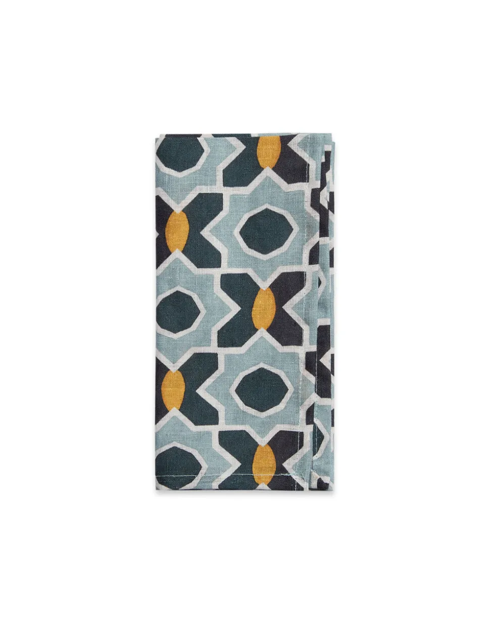 Large Napkins in Plaza Small Light Blue, Set of 2