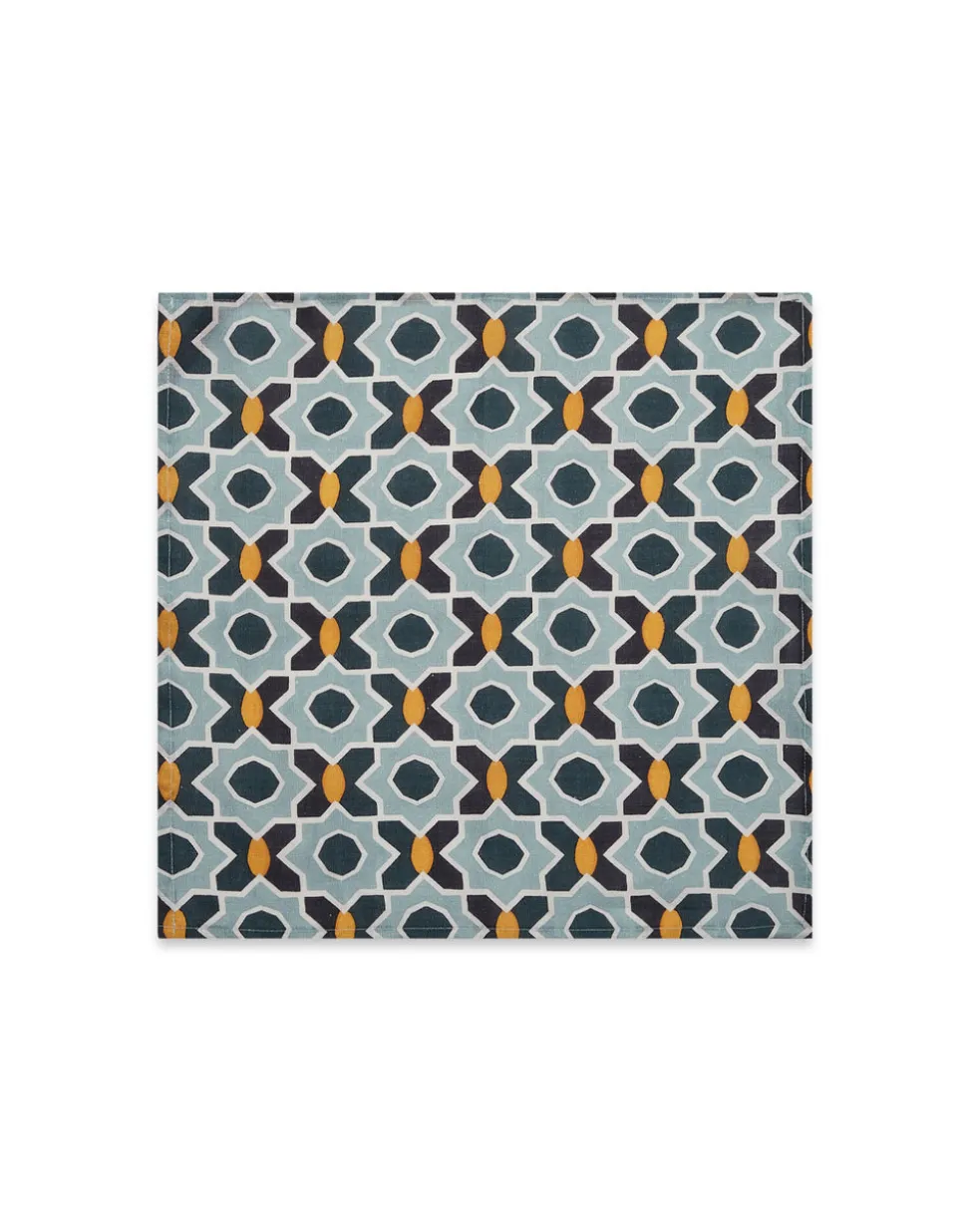 Large Napkins in Plaza Small Light Blue, Set of 2