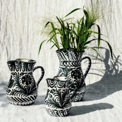 Large Pitcher With Hand Painted Designs
