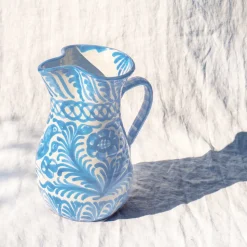 Large Pitcher With Hand Painted Designs