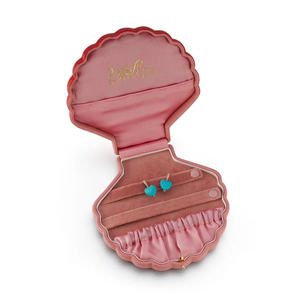 Large Shell Jewelry Storage Box in Pink