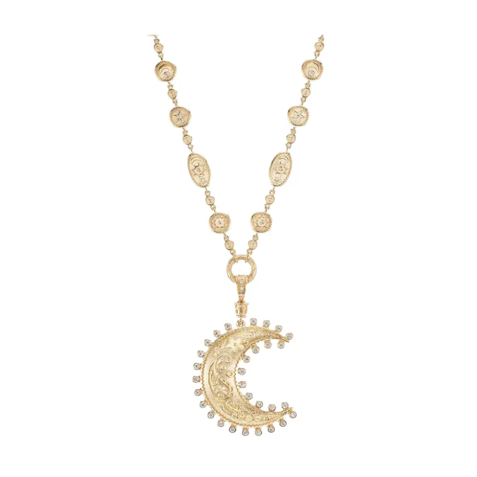 Large Southwestern Moon & Sun Necklace