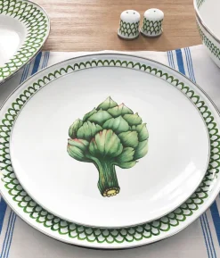 Large Tray in Green Scallop