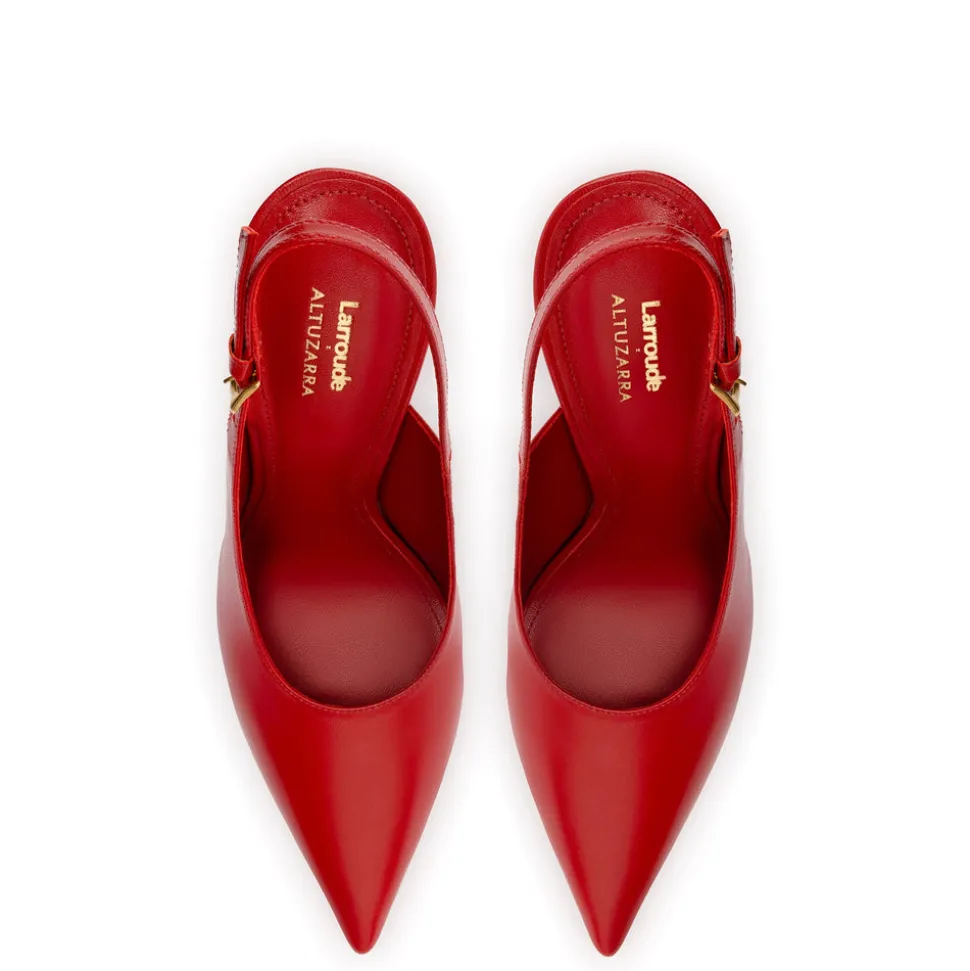 Larroudé x Altuzarra Pump In Blood Red Leather
