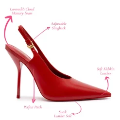 Larroudé x Altuzarra Pump In Blood Red Leather