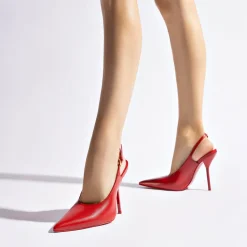 Larroudé x Altuzarra Pump In Blood Red Leather
