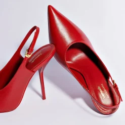 Larroudé x Altuzarra Pump In Blood Red Leather