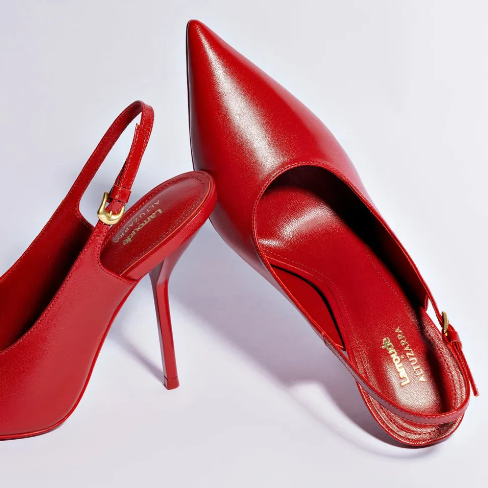 Larroudé x Altuzarra Pump In Blood Red Leather