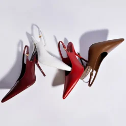 Larroudé x Altuzarra Pump In Blood Red Leather