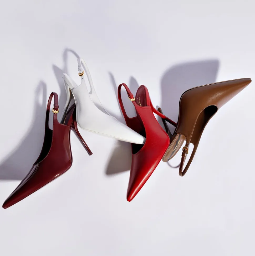 Larroudé x Altuzarra Pump In Blood Red Leather