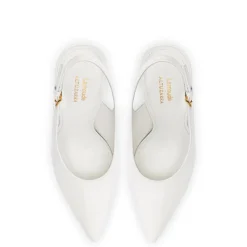 Larroudé x Altuzarra Pump In White Patent Leather