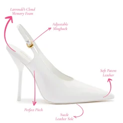 Larroudé x Altuzarra Pump In White Patent Leather