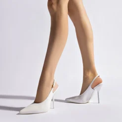 Larroudé x Altuzarra Pump In White Patent Leather