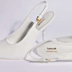 Larroudé x Altuzarra Pump In White Patent Leather