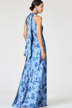 Laurant Gown in Wild Steel Roses