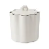 Le Marais Cotton Jar in White with Black Trim