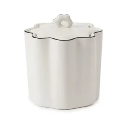 Le Marais Cotton Jar in White with Black Trim