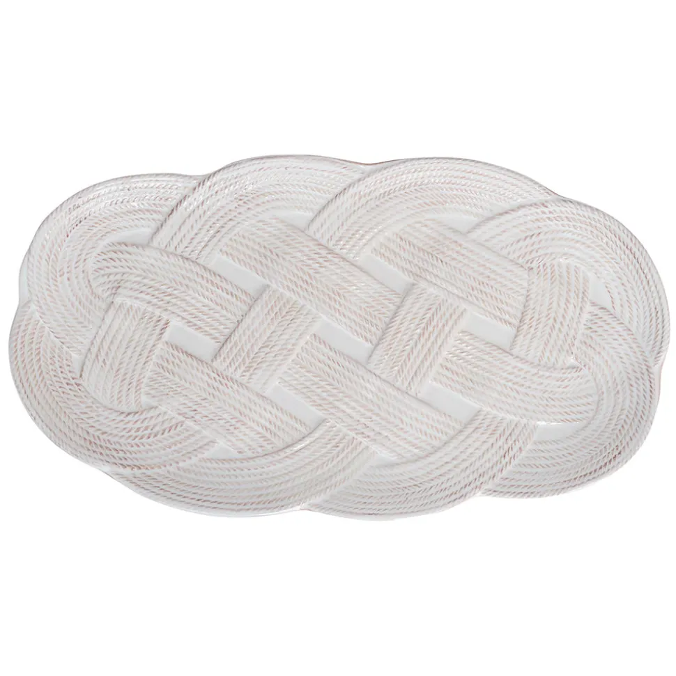 Le Panier Mystic Knot 15" Hostess Tray in Whitewash