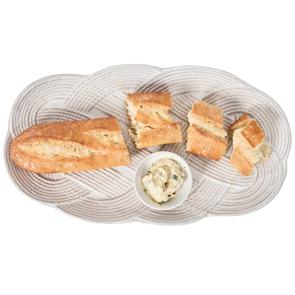 Le Panier Mystic Knot 15" Hostess Tray in Whitewash