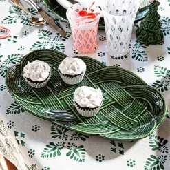 Le Panier Mystic Knot 15" Hostess Tray in Basil