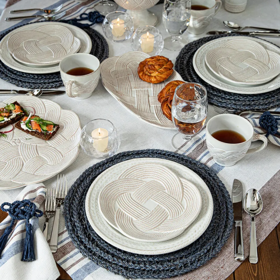 Le Panier Mystic Knot Charger/Platter in Whitewash