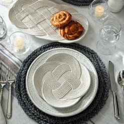 Le Panier Mystic Knot Dessert/Salad Plate in Whitewash