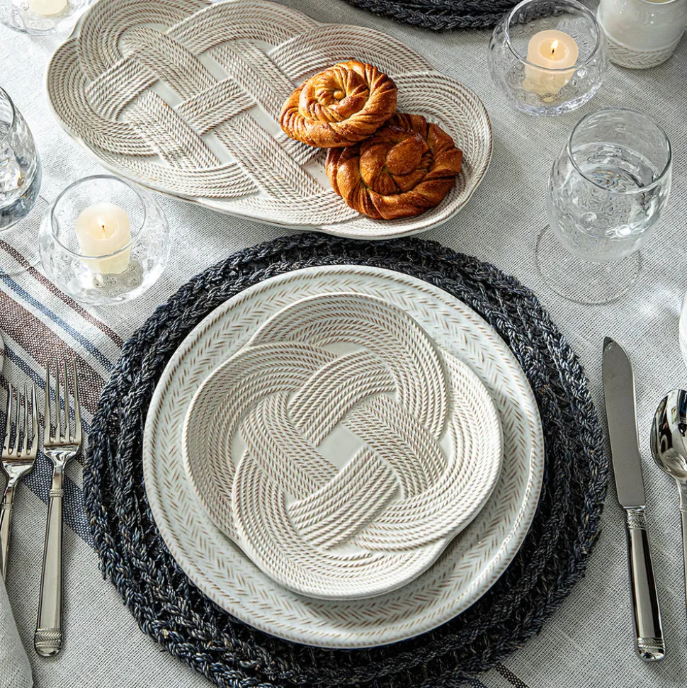 Le Panier Mystic Knot Dessert/Salad Plate in Whitewash