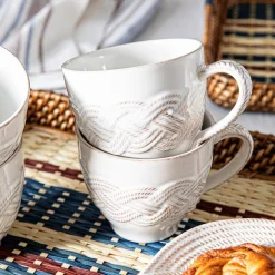 Le Panier Mystic Knot Mug in Whitewash