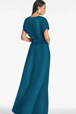 Leah Gown in Bottle Green