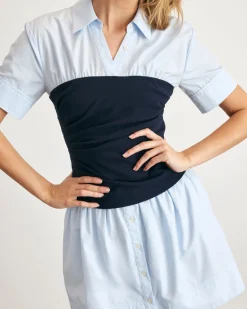 Leanne Dress in Oxford Blue & Maritime Blue