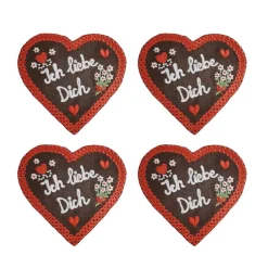Lebkuchenherzen Cocktail Napkins, Set of 4